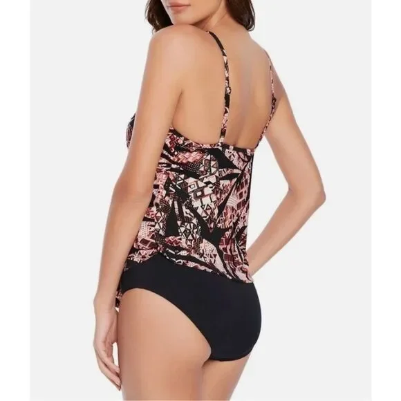 Magicsuit $149 Urban Safari Rita Slimming Control Tankini Swimsuit 8 NEW - Picture 2 of 3